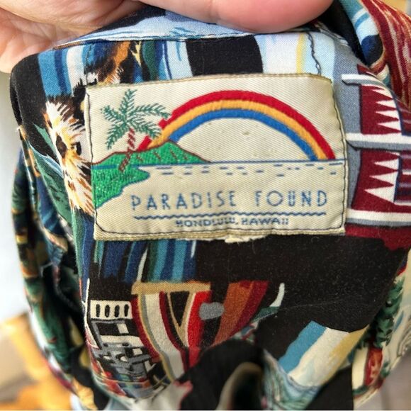 Vintage Paradise Found Hollywood Hawaiian Shirt - Large - Picture 6 of 6